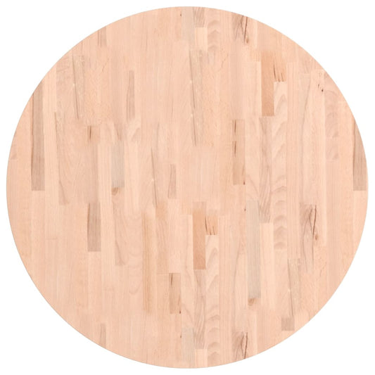 Tischplatte Ø90x2,5 cm Rund Massivholz Buche