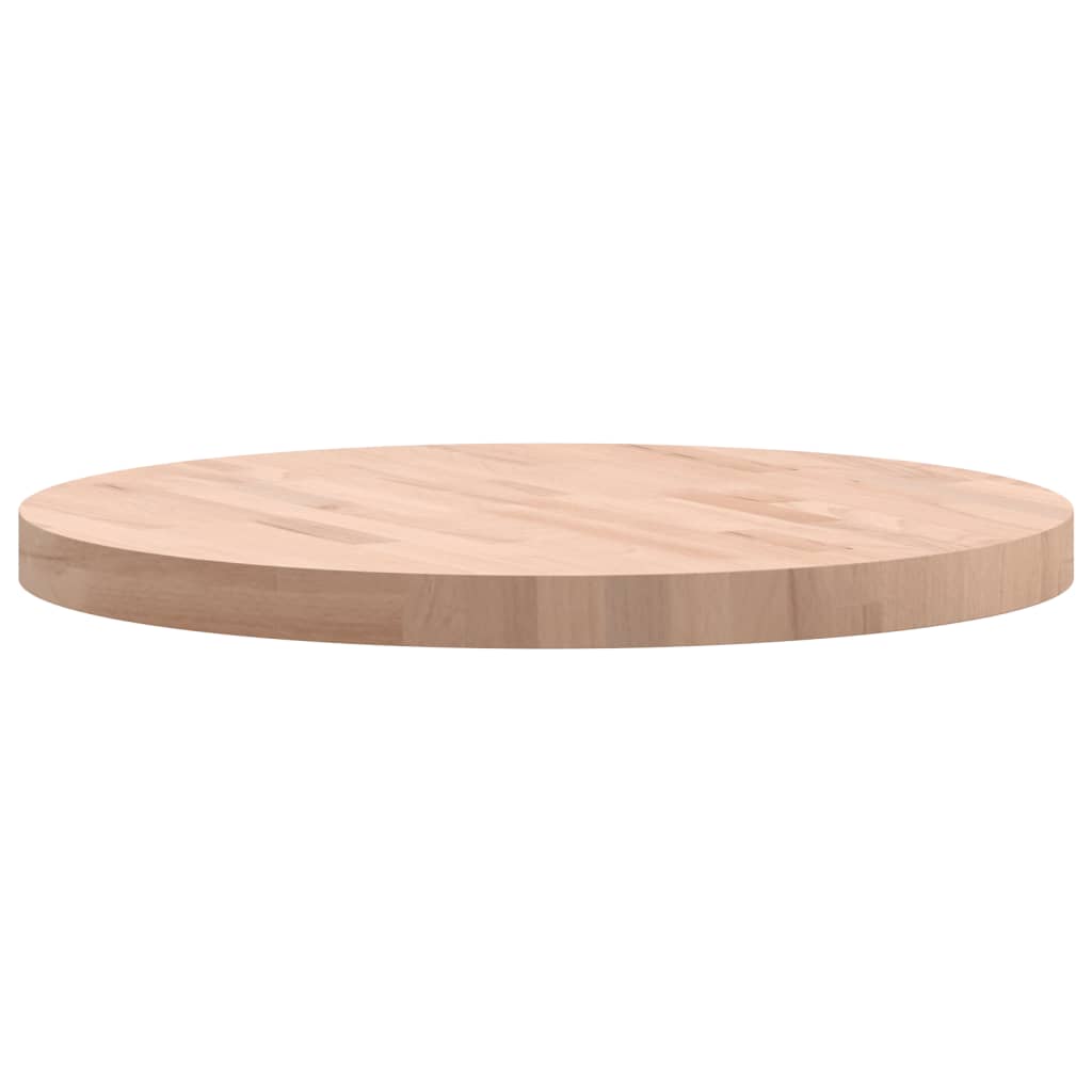 Tischplatte Ø60x4 cm Rund Massivholz Buche