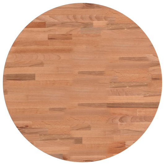 Tischplatte Ø50x1,5 cm Rund Massivholz Buche