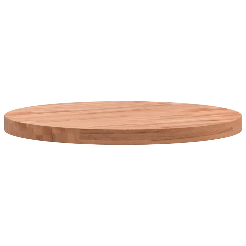 Tischplatte Ø40x2,5 cm Rund Massivholz Buche