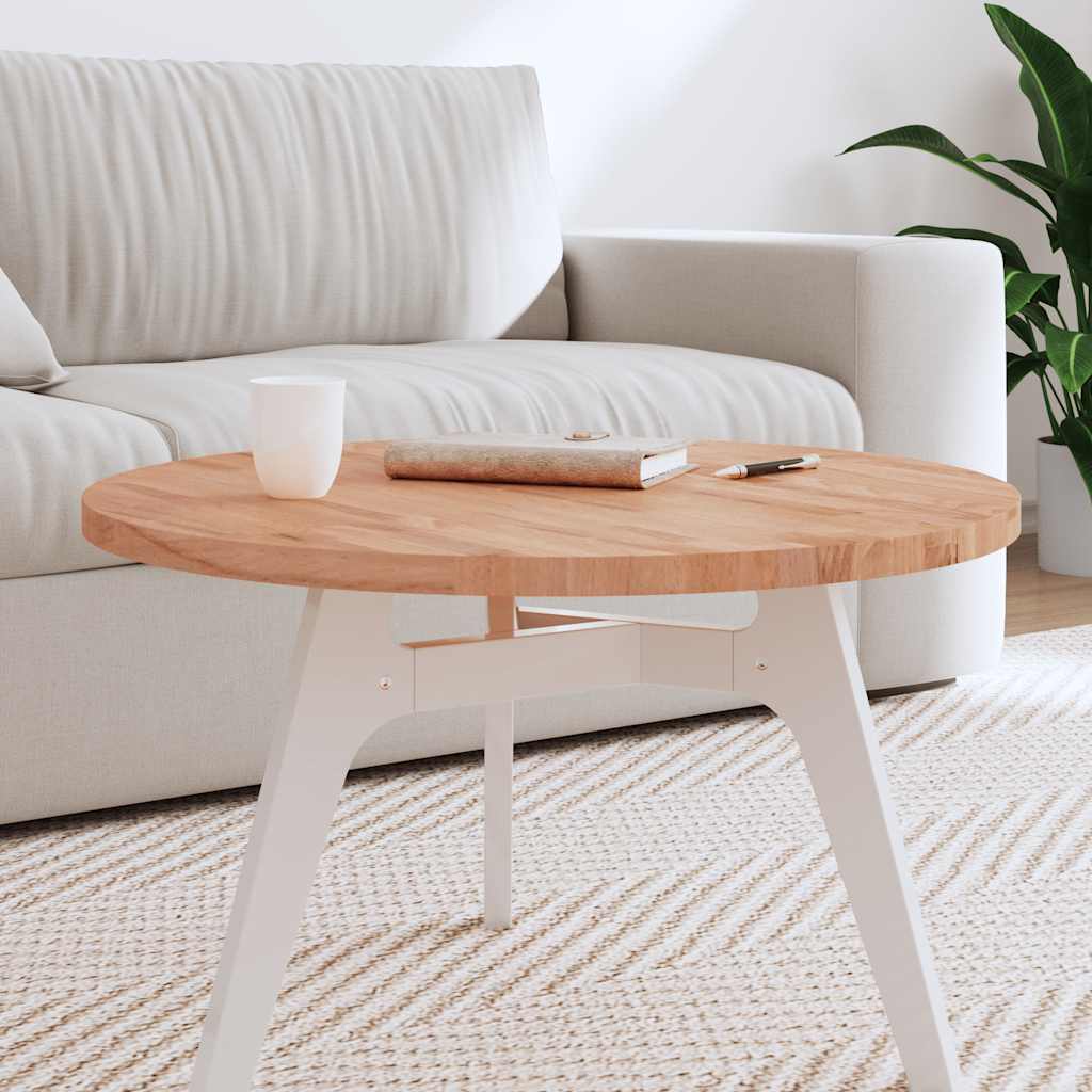 Tischplatte Ø70x2,5 cm Rund Massivholz Buche