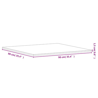 Tischplatte 90x90x1,5 cm Quadratisch Massivholz Buche