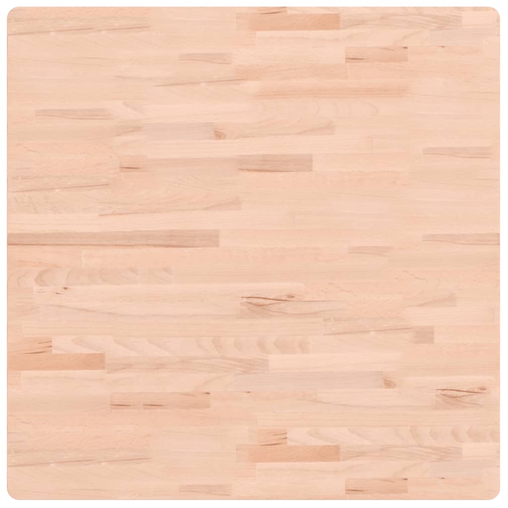 Tischplatte 80x80x2,5 cm Quadratisch Massivholz Buche
