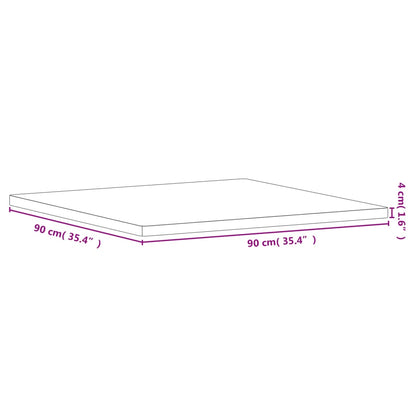Tischplatte 90x90x4 cm Quadratisch Massivholz Buche