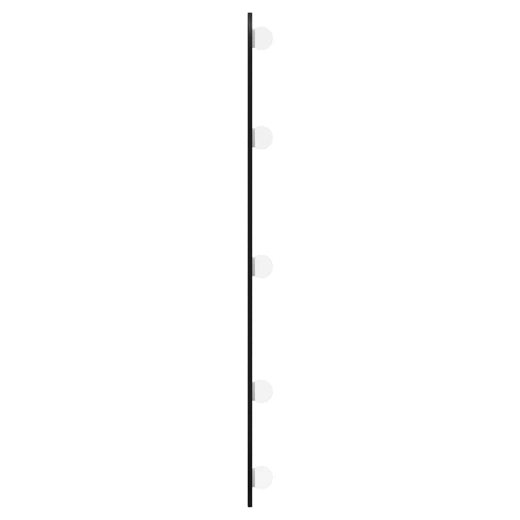 Wandspiegel mit LED-Leuchten 35x80 cm Glas Oval