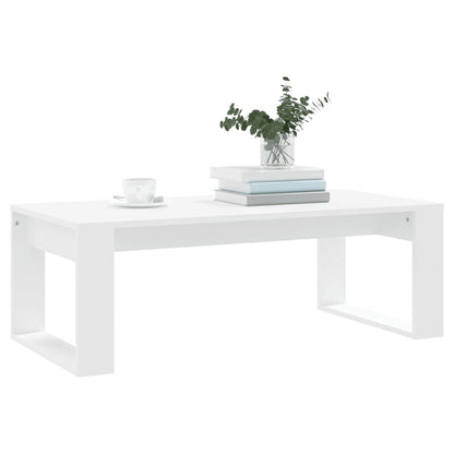 Sofabord Hvid 102x50x35 cm Træ Materiale