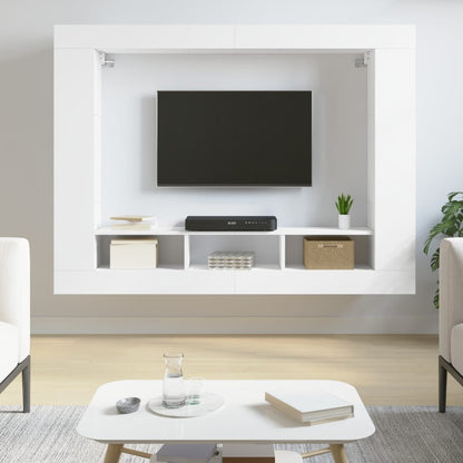 TV-Schrank Weiß 152x22x113 cm Holzwerkstoff