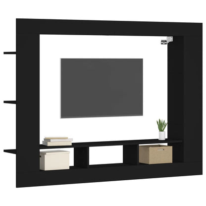 TV-Schrank Schwarz 152x22x113 cm Holzwerkstoff