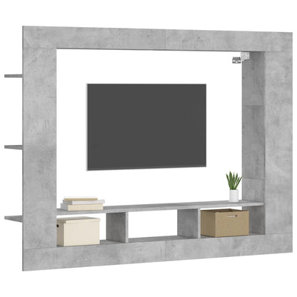 TV-Schrank Betongrau 152x22x113 cm Holzwerkstoff