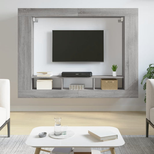 TV-Schrank Grau Sonoma 152x22x113 cm Holzwerkstoff