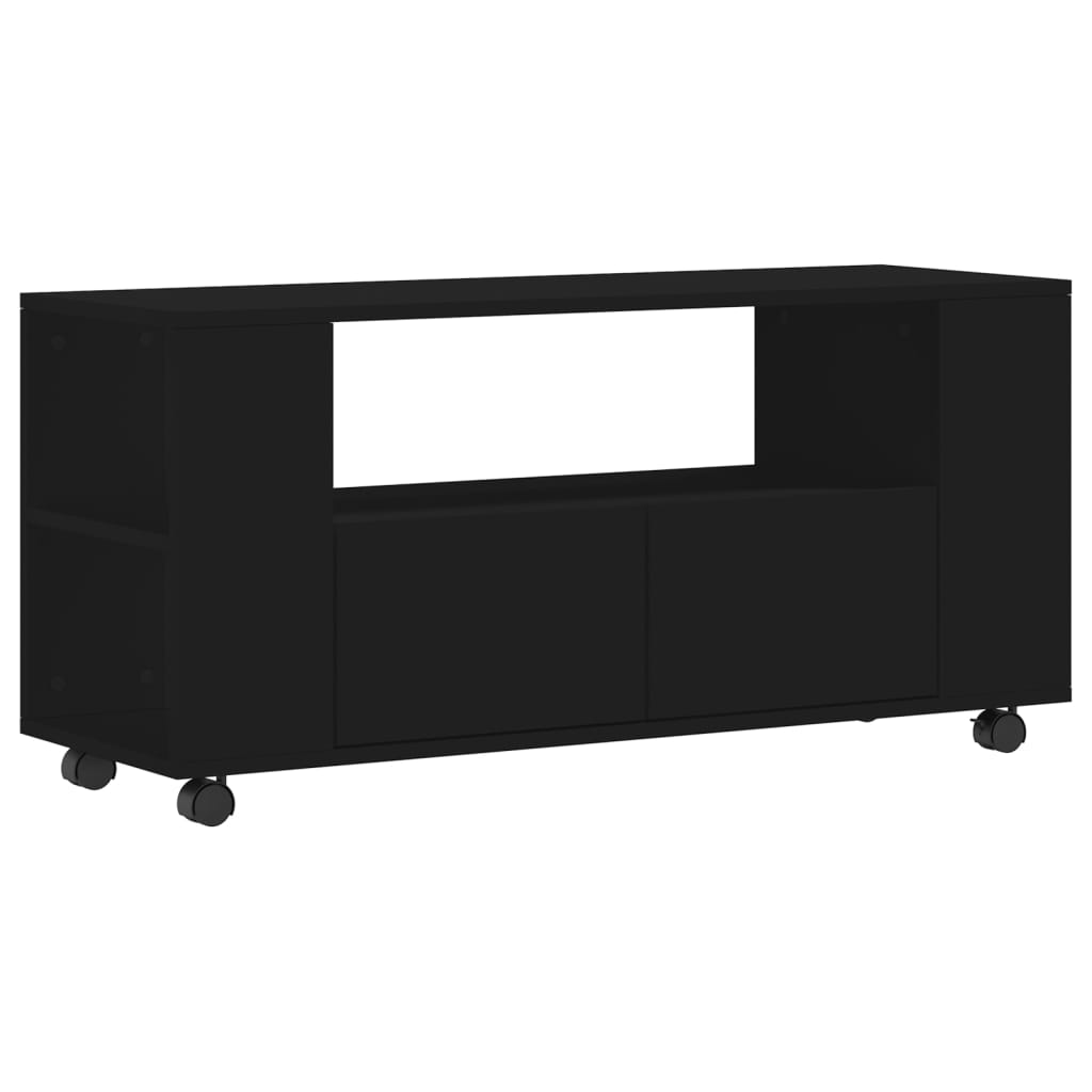 TV-skab Sort 102x34,5x43 cm Træ Materiale