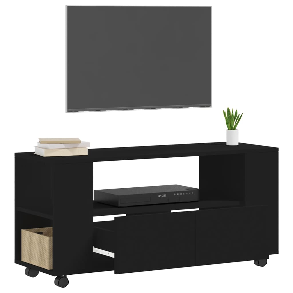 TV-skab Sort 102x34,5x43 cm Træ Materiale
