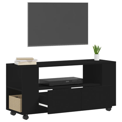 TV-skab Sort 102x34,5x43 cm Træ Materiale