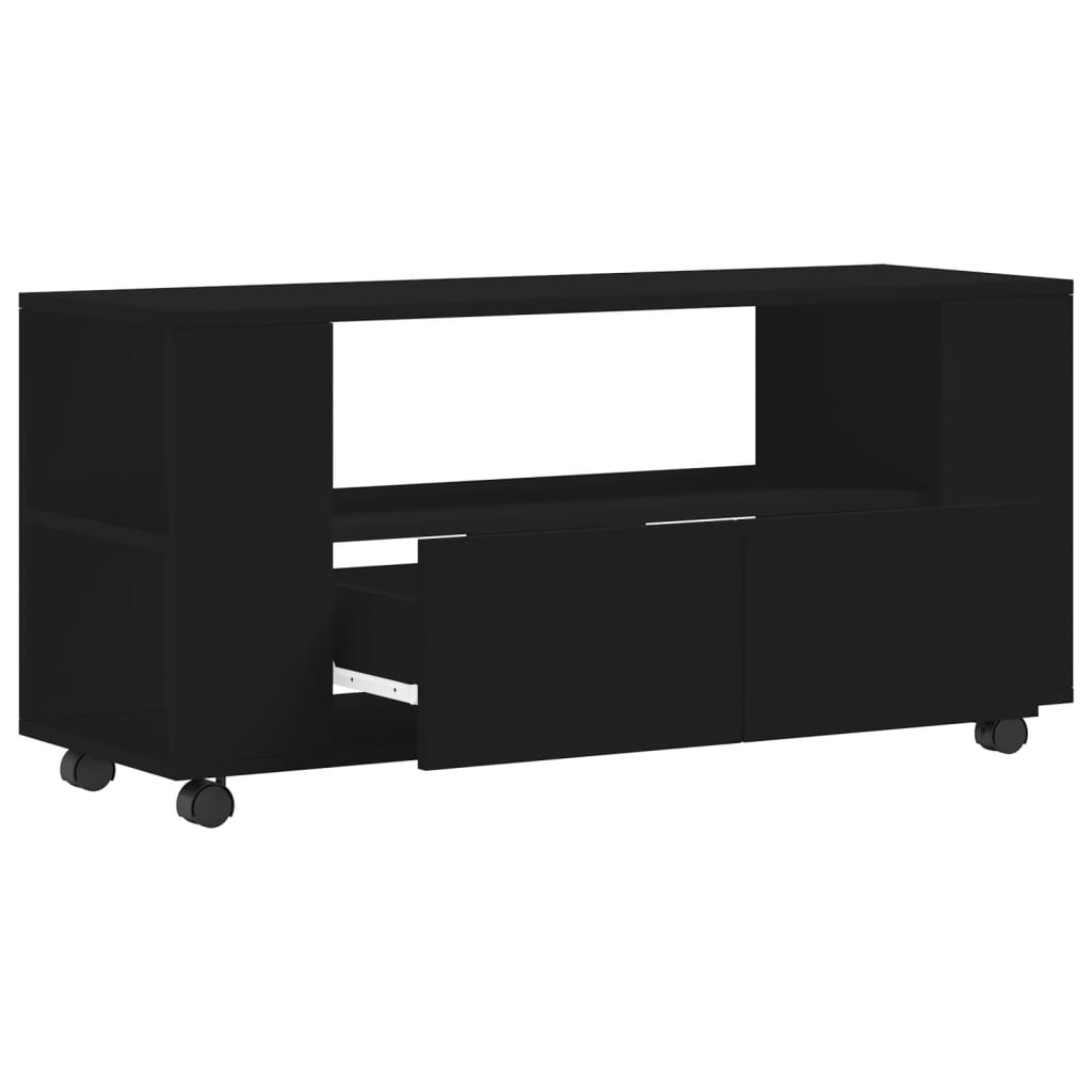 TV-skab Sort 102x34,5x43 cm Træ Materiale