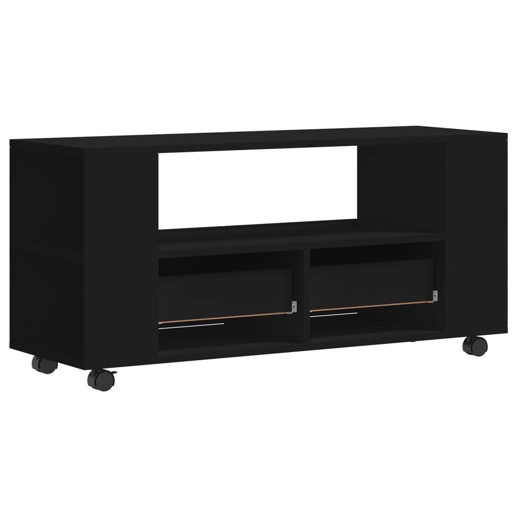 TV-skab Sort 102x34,5x43 cm Træ Materiale