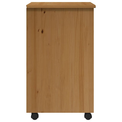 Rollschrank mit Schubladen MOSS Honigbraun Massivholz Kiefer