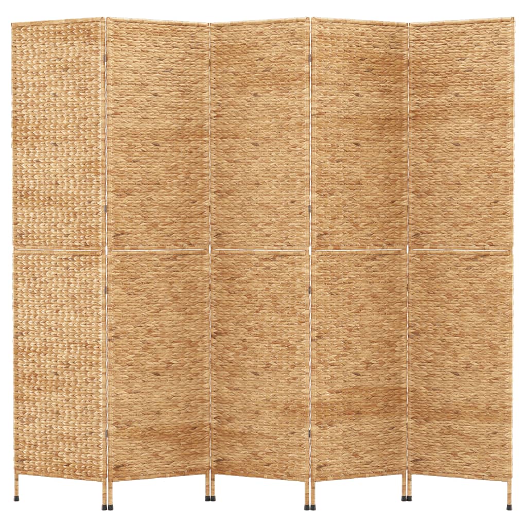 5-delt foldeskærm 205x180 cm vandhyacint