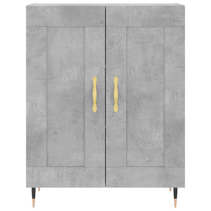 Highboard Betongrau 69,5x34x180 cm Holzwerkstoff