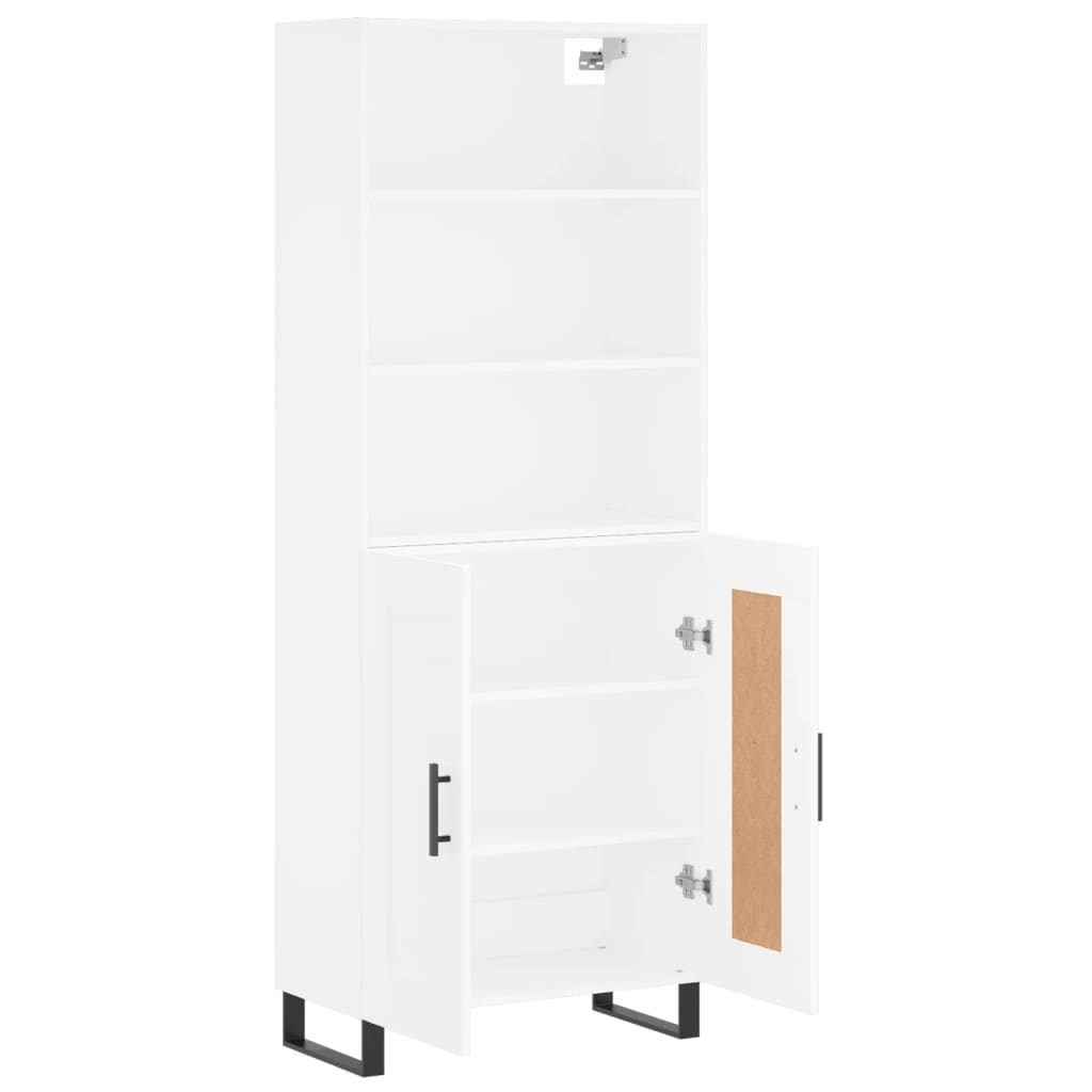 Highboard Weiß 69,5x34x180 cm Holzwerkstoff