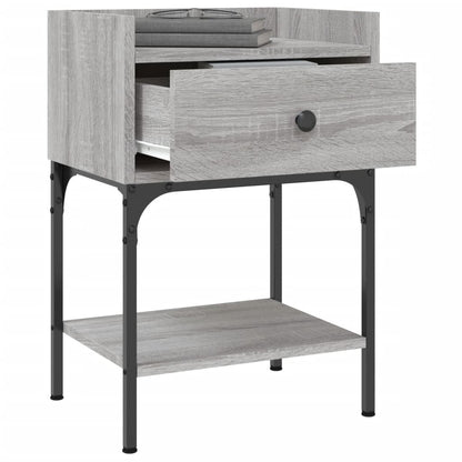 Nachttisch Grau Sonoma-Eiche 40,5x31x60 cm Holzwerkstoff