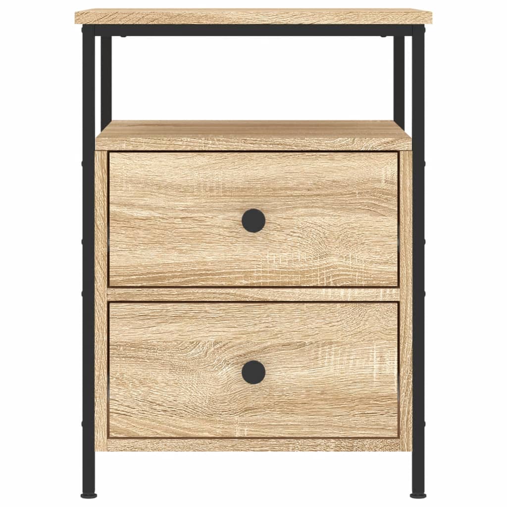Nachttische 2 Stk. Sonoma-Eiche 44x45x60 cm Holzwerkstoff
