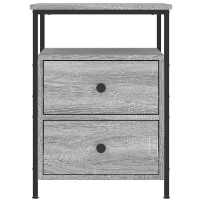 Nachttische 2 Stk. Grau Sonoma 44x45x60 cm Holzwerkstoff
