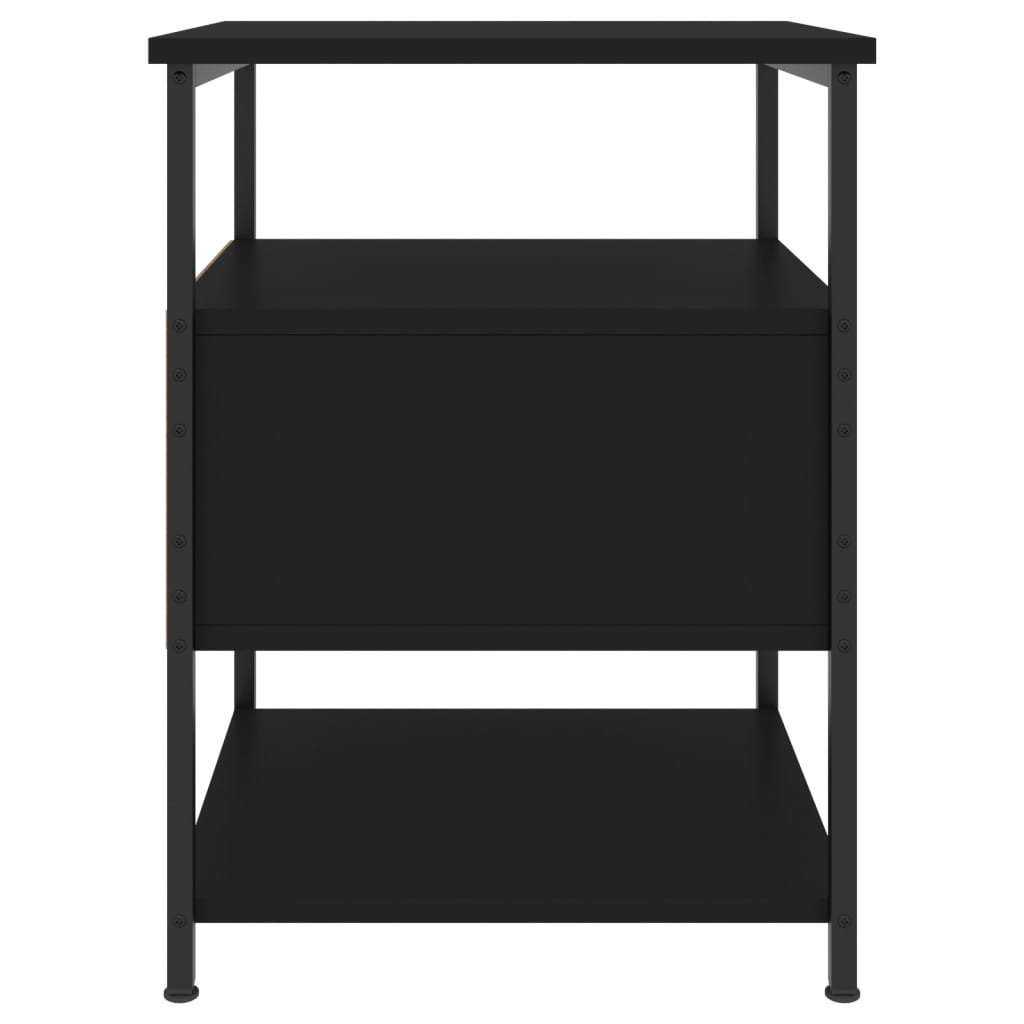 Nachttische 2 Stk. Schwarz 40x42x56 cm Holzwerkstoff