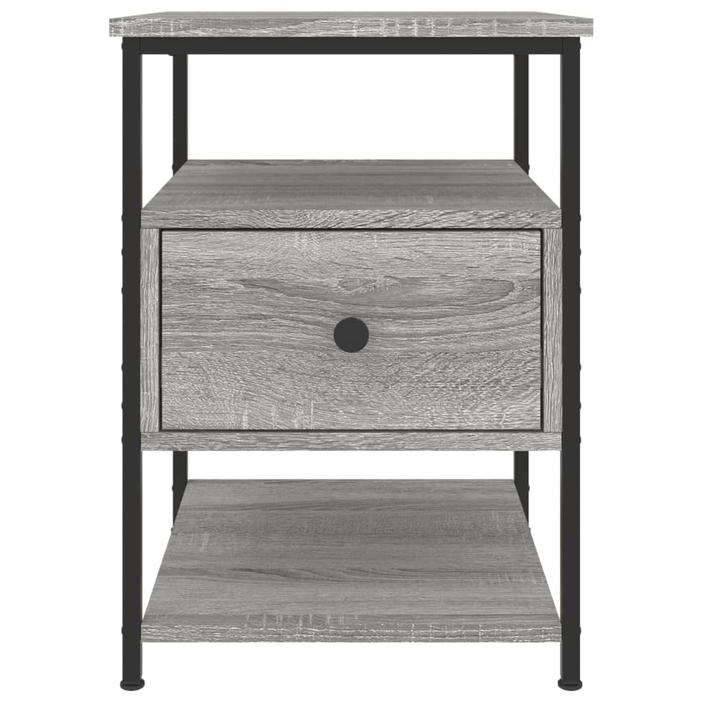 Nachttische 2 Stk. Grau Sonoma 40x42x56 cm Holzwerkstoff