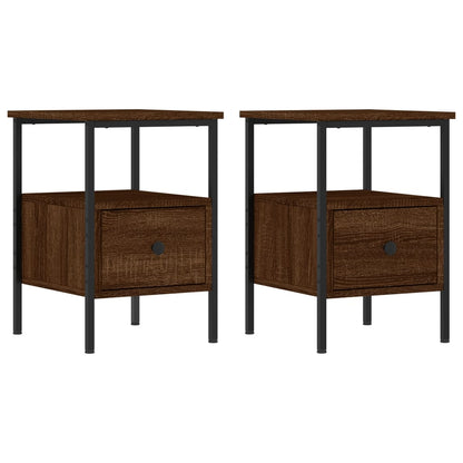 Nachttische 2 Stk. Braun Eichen-Optik 34x36x50 cm Holzwerkstoff