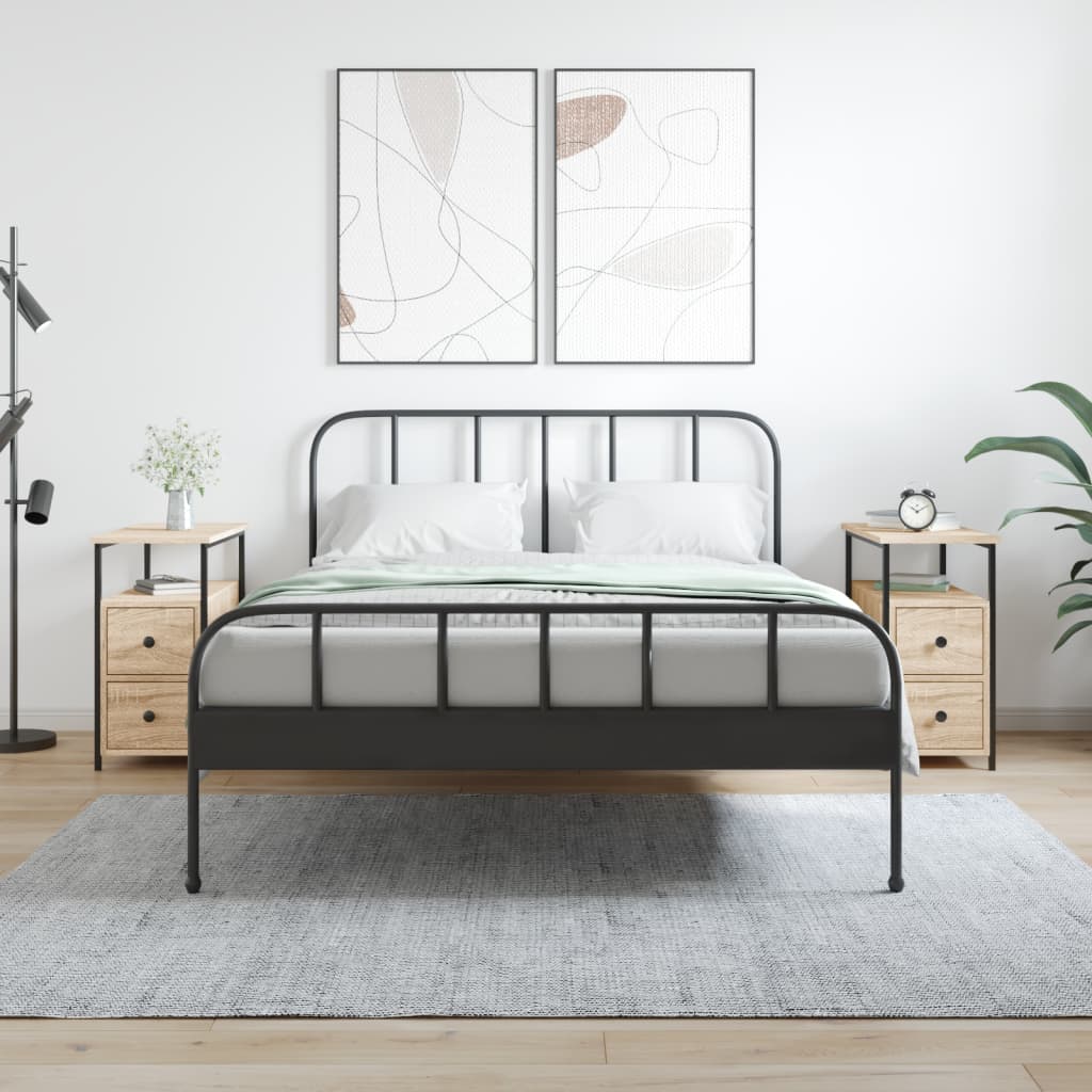 Nachttische 2 Stk. Sonoma-Eiche 30x60x60 cm Holzwerkstoff
