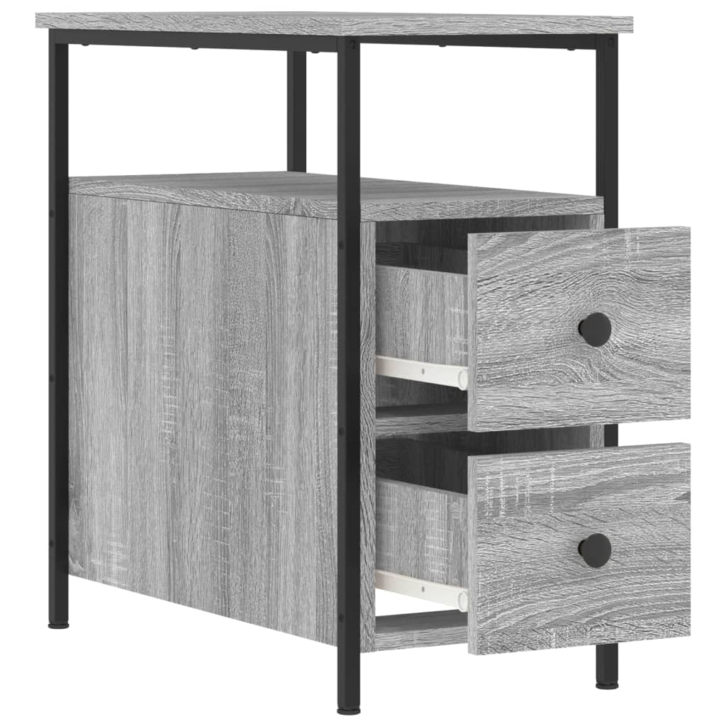 Nachttisch Grau Sonoma-Eiche 30x60x60 cm Holzwerkstoff