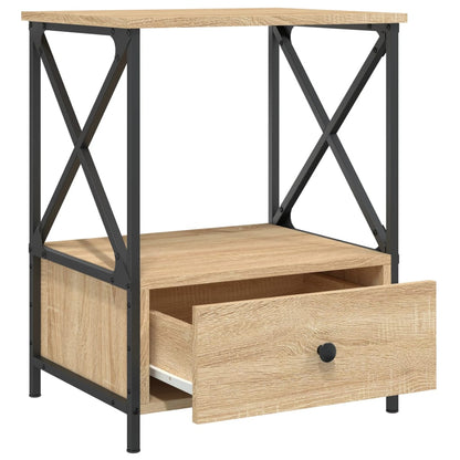 Nachttische 2 Stk. Sonoma-Eiche 50x41x65 cm Holzwerkstoff