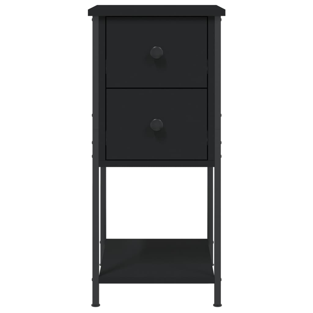 Nachttische 2 Stk. Schwarz 32x42x70 cm Holzwerkstoff