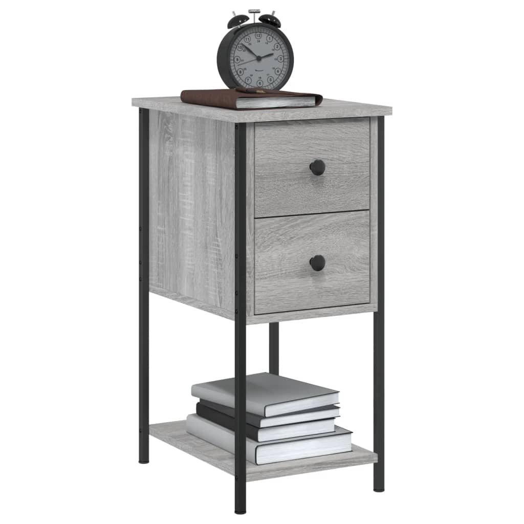 Nachttisch Grau Sonoma 32x42x70 cm Holzwerkstoff
