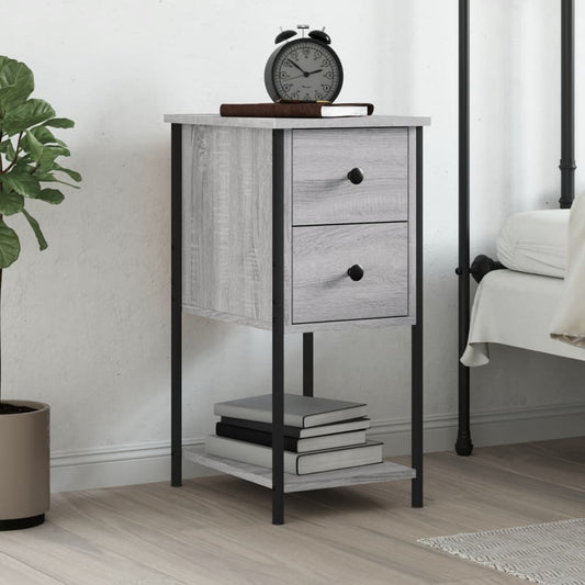 Nachttisch Grau Sonoma 32x42x70 cm Holzwerkstoff