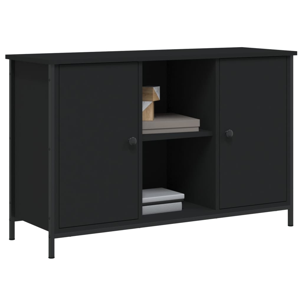 TV-skab Sort 100x35x65 cm Træ Materiale