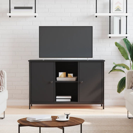 TV-skab Sort 100x35x65 cm Træ Materiale