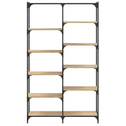 Bücherregal Sonoma Eiche 100x32x170 cm Holzwerkstoff und Eisen