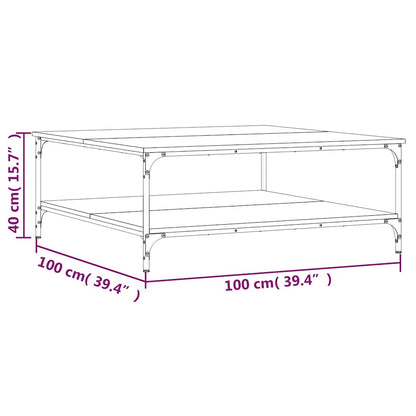 Couchtisch Grau Sonoma 100x100x40 cm Holzwerkstoff