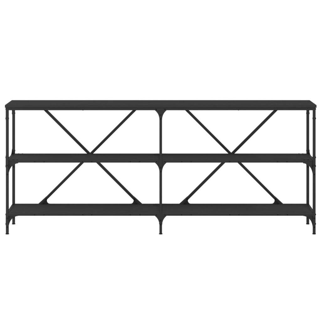 Konsolentisch Schwarz 180x30x75 cm Holzwerkstoff und Eisen