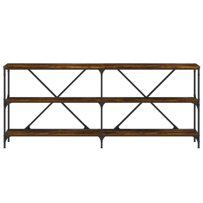 Konsolentisch Räuchereiche 180x30x75 cm Holzwerkstoff und Eisen