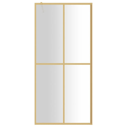 Duschwand für Begehbare Dusche ESG Klarglas Golden 100x195cm