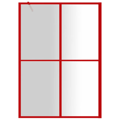 Duschwand für Begehbare Dusche mit ESG Klarglas Rot 140x195 cm