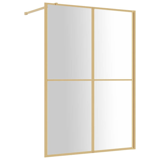 Duschwand für Begehbare Dusche ESG Klarglas Golden 140x195cm