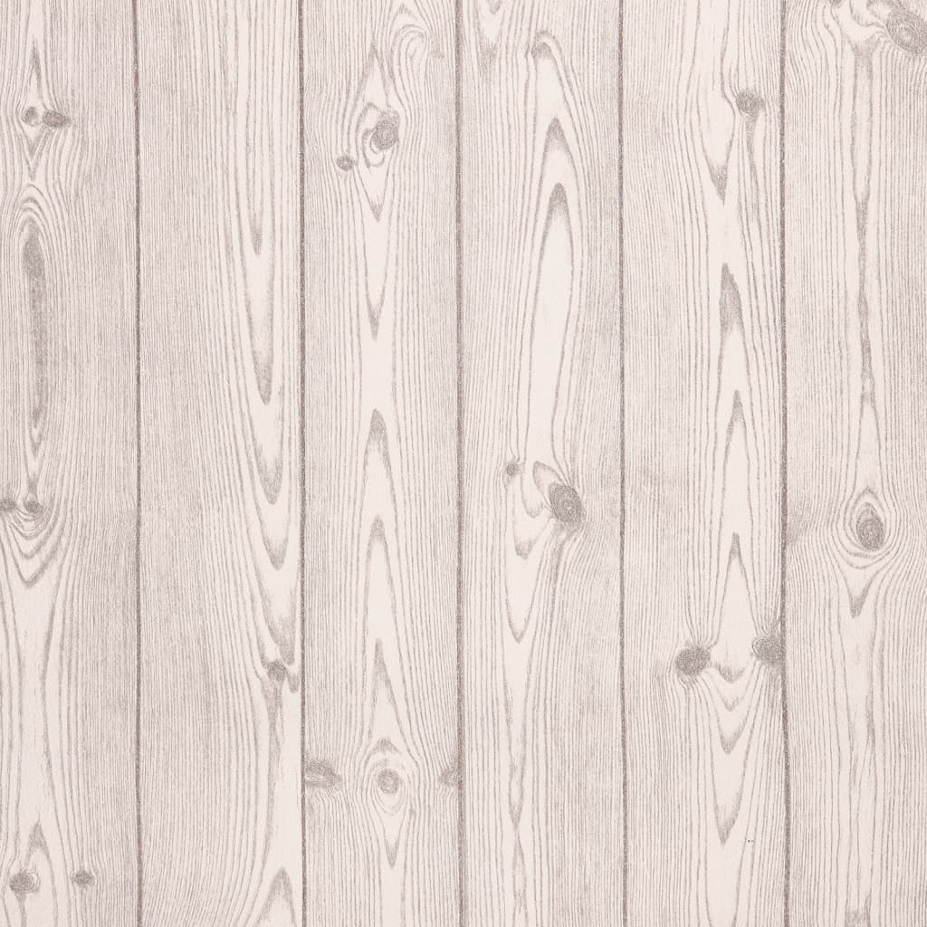 Vliestapete 3D Holzoptik Grau 10x0,53 m