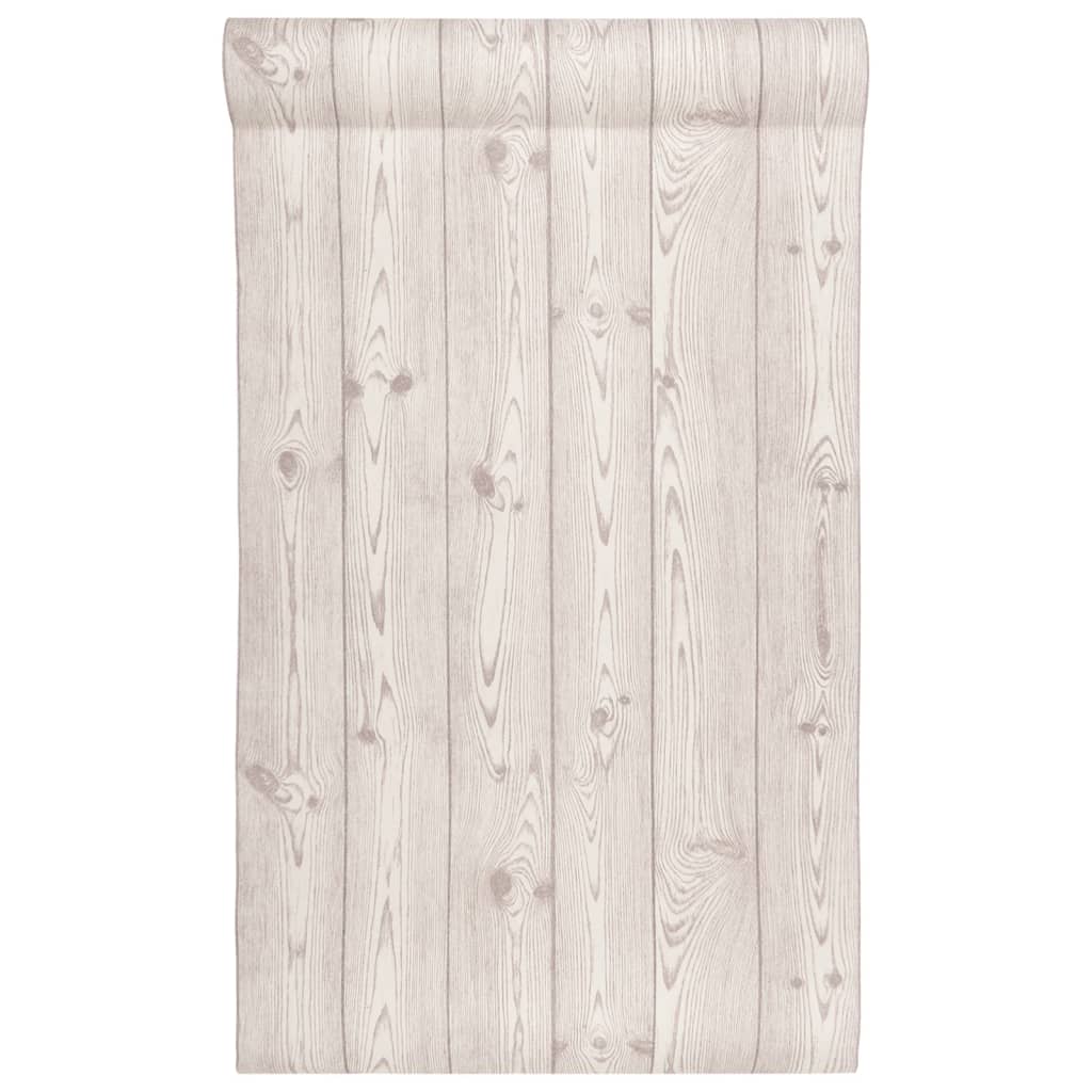 Vliestapete 3D Holzoptik Grau 10x0,53 m