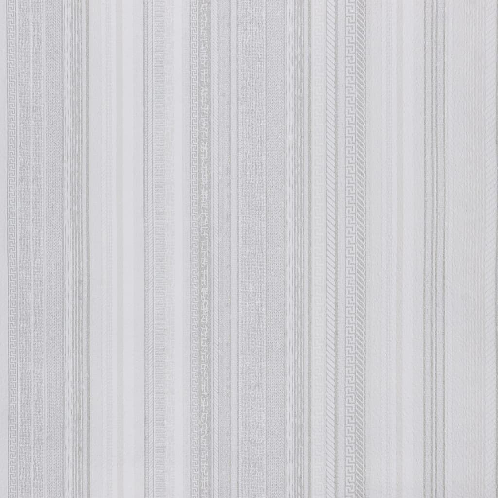 Vliestapete 3D Streifenmuster Grau 10x0,53 m