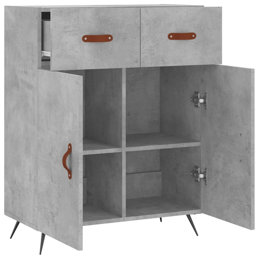 Sideboard Betongrau 69,5x34x90 cm Holzwerkstoff