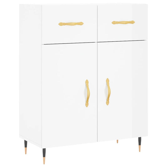 Sideboard Hochglanz-Weiß 69,5x34x90 cm Holzwerkstoff
