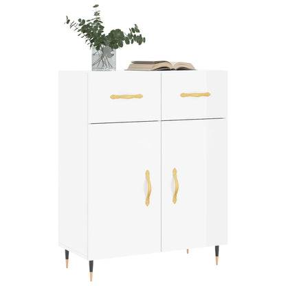 Sideboard Hochglanz-Weiß 69,5x34x90 cm Holzwerkstoff